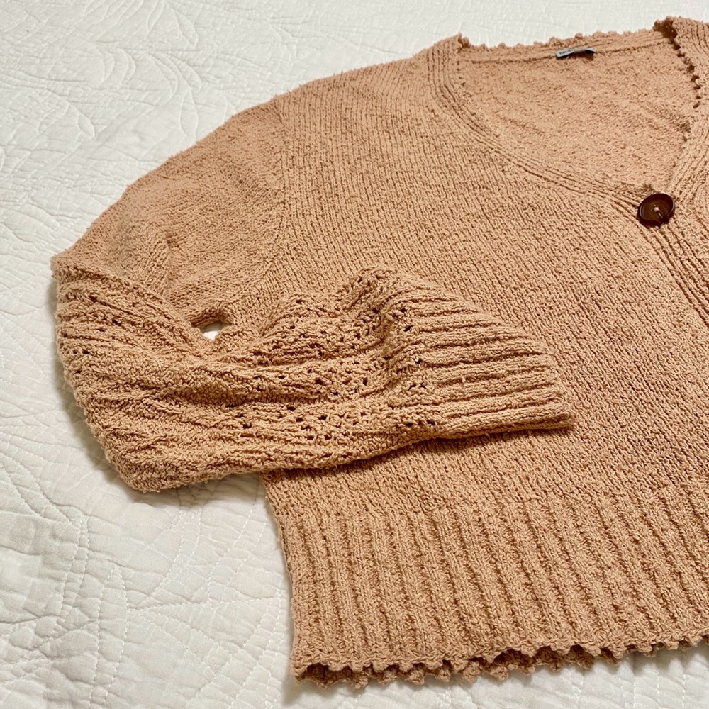 Rachel Comey Olia Cardigan Peruvian Cotton Camel Large - Picture 5 of 13